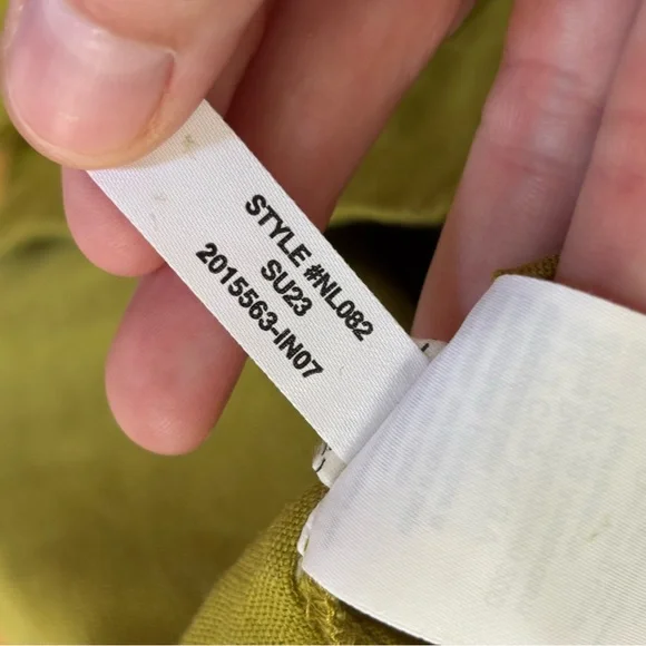 Madewell Button-Front Midi Dress in 100% Linen in Citrus Lime - Size 0 - Picture 6 of 6